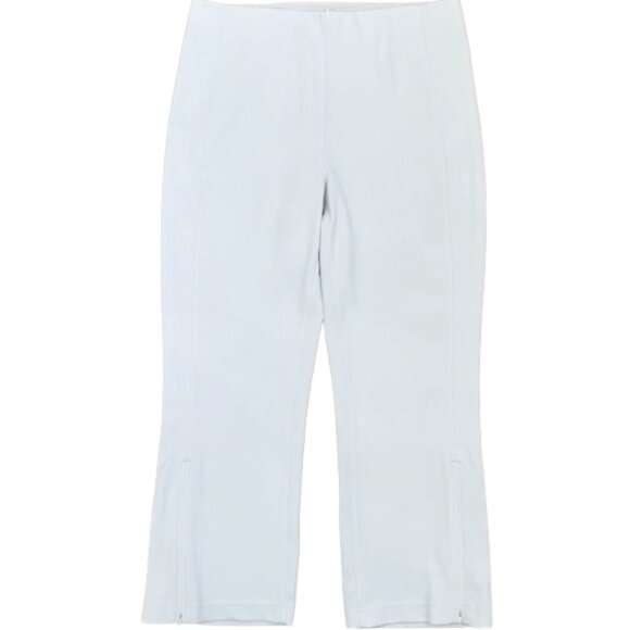 Lululemon Pale Blue Ribbed High-Rise Slim Pants 12 Cropped Modal Blend Everyday - Picture 1 of 14